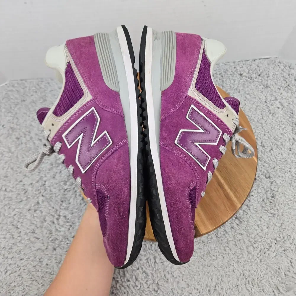 New Balance Mens 12D Classic 574 Core Plus Purple Cactus Flower Casual Sneaker